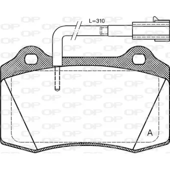 Jeu de 4 plaquettes de frein avant OPEN PARTS BPA0434.32