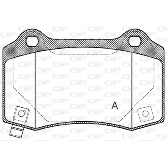 Jeu de 4 plaquettes de frein arrière OPEN PARTS BPA0434.54