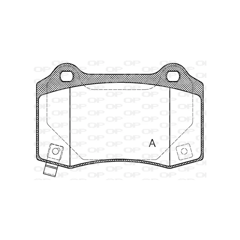 Jeu de 4 plaquettes de frein arrière OPEN PARTS BPA0434.54