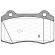 Jeu de 4 plaquettes de frein avant OPEN PARTS BPA0434.55 - Visuel 2