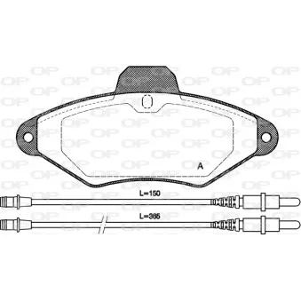Jeu de 4 plaquettes de frein avant OPEN PARTS BPA0438.04