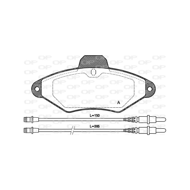 Jeu de 4 plaquettes de frein avant OPEN PARTS BPA0438.04