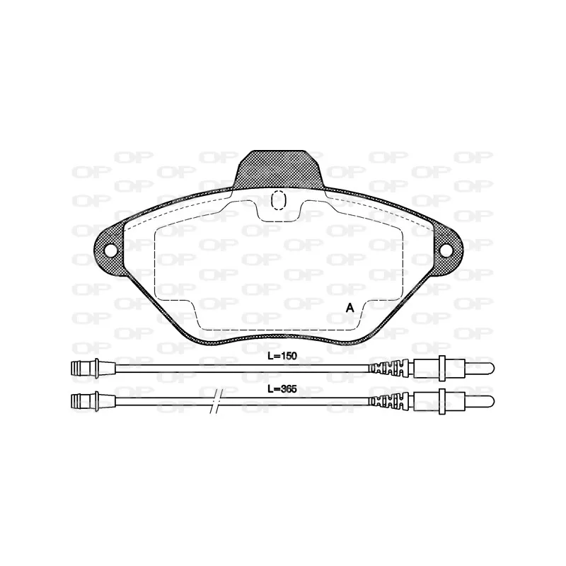 Jeu de 4 plaquettes de frein avant OPEN PARTS BPA0439.04