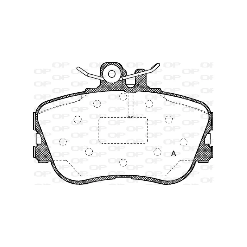 Jeu de 4 plaquettes de frein avant OPEN PARTS BPA0445.00