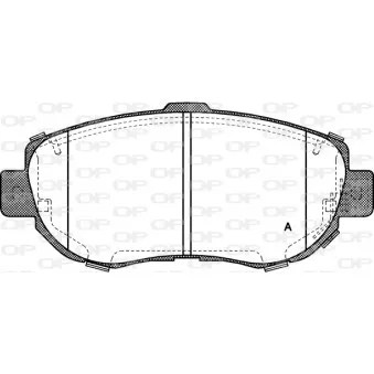 Jeu de 4 plaquettes de frein avant OPEN PARTS BPA0456.14