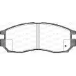 Jeu de 4 plaquettes de frein avant OPEN PARTS BPA0460.02 - Visuel 2