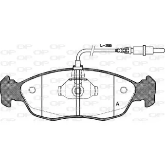 Jeu de 4 plaquettes de frein avant OPEN PARTS BPA0461.02