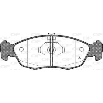 Jeu de 4 plaquettes de frein avant OPEN PARTS BPA0461.10
