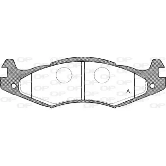 Jeu de 4 plaquettes de frein avant OPEN PARTS BPA0463.00