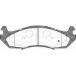 Jeu de 4 plaquettes de frein avant OPEN PARTS BPA0463.00 - Visuel 2