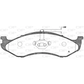 Jeu de 4 plaquettes de frein avant OPEN PARTS BPA0467.00