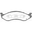 Jeu de 4 plaquettes de frein avant OPEN PARTS BPA0467.20 - Visuel 2