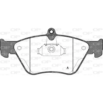 Jeu de 4 plaquettes de frein avant OPEN PARTS BPA0468.00