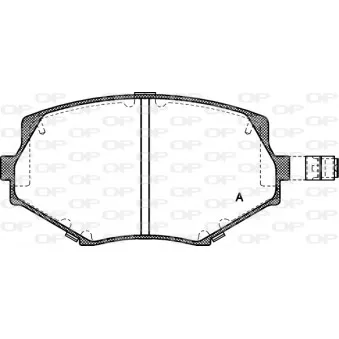 Jeu de 4 plaquettes de frein avant OPEN PARTS BPA0478.02