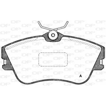 Jeu de 4 plaquettes de frein avant OPEN PARTS BPA0480.00