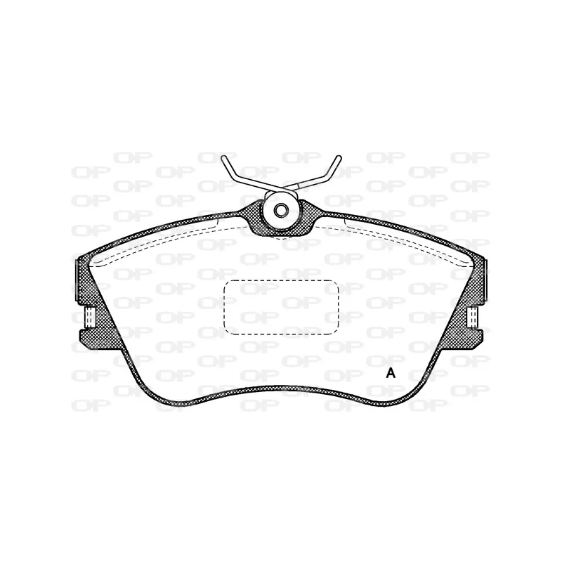 Jeu de 4 plaquettes de frein avant OPEN PARTS BPA0480.00