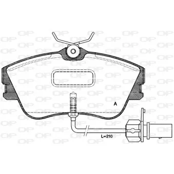 Jeu de 4 plaquettes de frein avant OPEN PARTS BPA0480.21