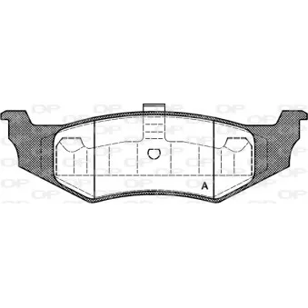 Jeu de 4 plaquettes de frein arrière OPEN PARTS BPA0482.40