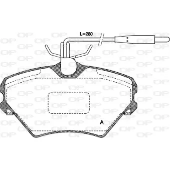 Jeu de 4 plaquettes de frein avant OPEN PARTS BPA0485.02