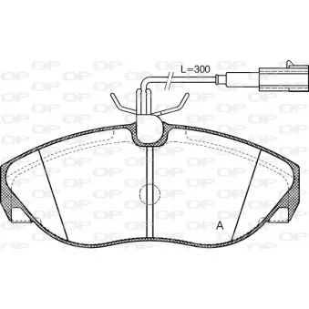 Jeu de 4 plaquettes de frein avant OPEN PARTS BPA0486.11