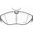 Jeu de 4 plaquettes de frein avant OPEN PARTS BPA0486.11 - Visuel 2