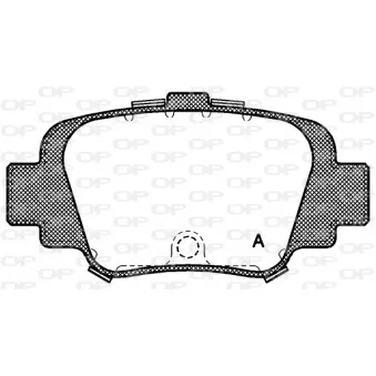 Jeu de 4 plaquettes de frein arrière OPEN PARTS BPA0499.00