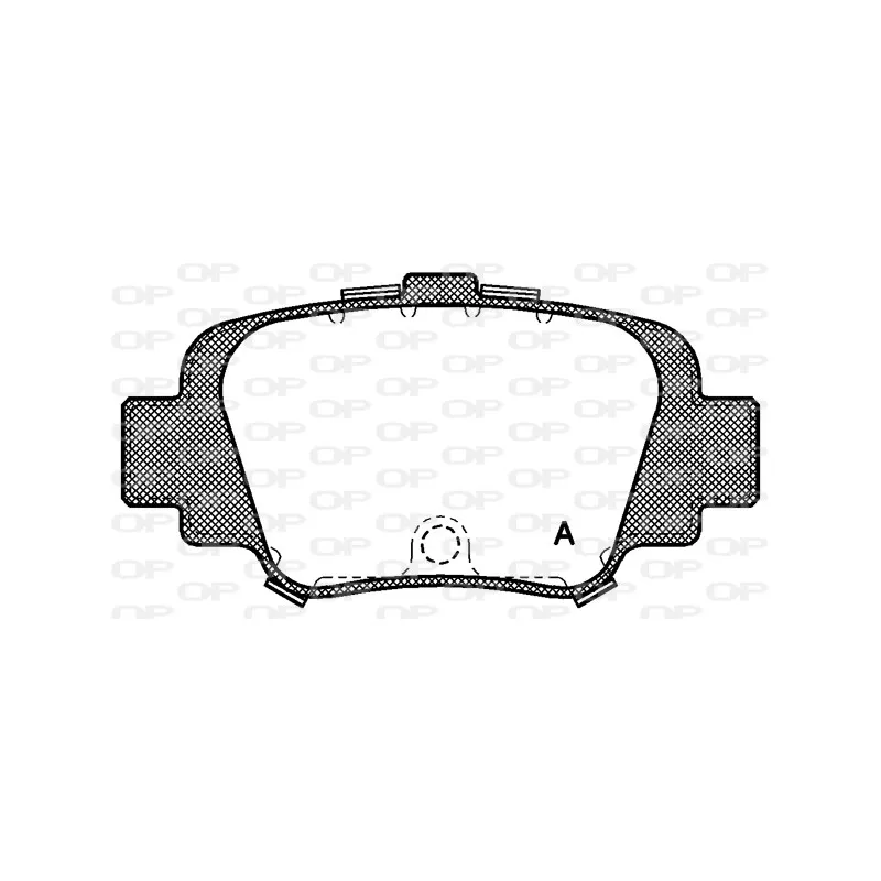 Jeu de 4 plaquettes de frein arrière OPEN PARTS BPA0499.00