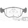 Jeu de 4 plaquettes de frein avant OPEN PARTS BPA0575.02 - Visuel 1