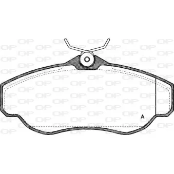 Jeu de 4 plaquettes de frein avant OPEN PARTS BPA0576.00