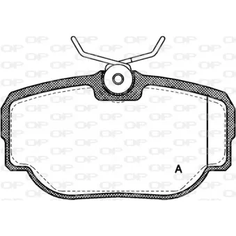 Jeu de 4 plaquettes de frein arrière OPEN PARTS
