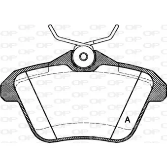 Jeu de 4 plaquettes de frein arrière OPEN PARTS BPA0581.10