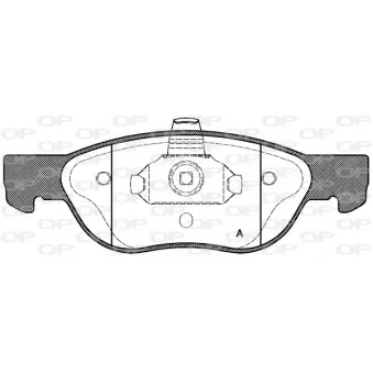 Jeu de 4 plaquettes de frein avant OPEN PARTS BPA0587.00
