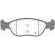 Jeu de 4 plaquettes de frein avant OPEN PARTS BPA0587.00 - Visuel 2