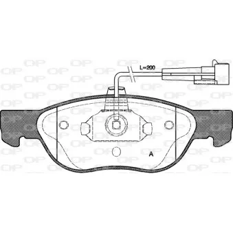 Jeu de 4 plaquettes de frein avant OPEN PARTS BPA0587.12