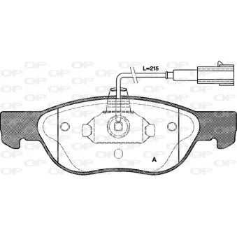 Jeu de 4 plaquettes de frein avant OPEN PARTS BPA0587.22