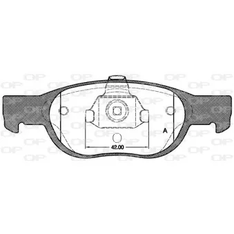 Jeu de 4 plaquettes de frein avant OPEN PARTS BPA0588.10