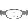 Jeu de 4 plaquettes de frein avant OPEN PARTS BPA0588.10 - Visuel 2