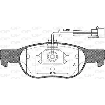 Jeu de 4 plaquettes de frein avant OPEN PARTS BPA0588.11