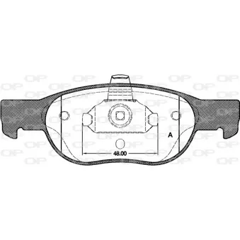 Jeu de 4 plaquettes de frein avant OPEN PARTS BPA0588.20