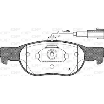 Jeu de 4 plaquettes de frein avant OPEN PARTS BPA0588.31