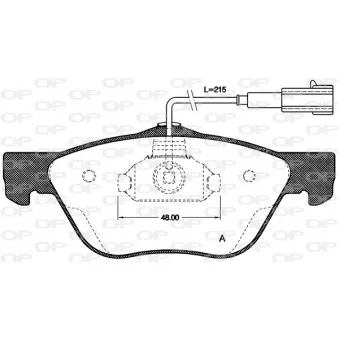Jeu de 4 plaquettes de frein avant OPEN PARTS BPA0589.21