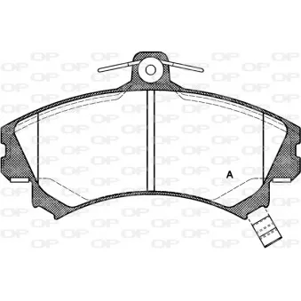 Jeu de 4 plaquettes de frein avant OPEN PARTS BPA0590.02