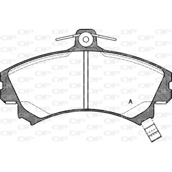 Jeu de 4 plaquettes de frein avant OPEN PARTS BPA0590.21