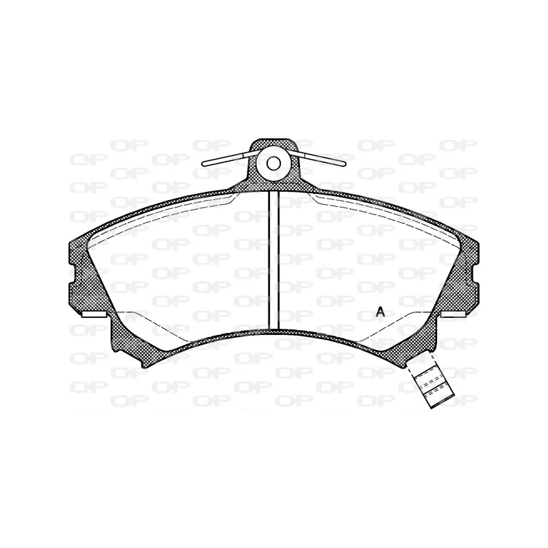 Jeu de 4 plaquettes de frein avant OPEN PARTS BPA0590.21