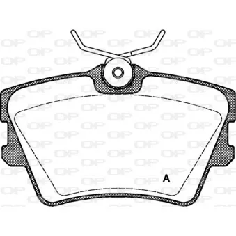 Jeu de 4 plaquettes de frein arrière OPEN PARTS BPA0591.00
