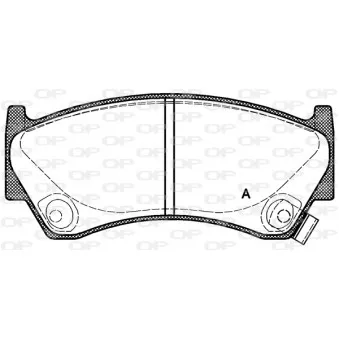 Jeu de 4 plaquettes de frein avant OPEN PARTS BPA0592.02