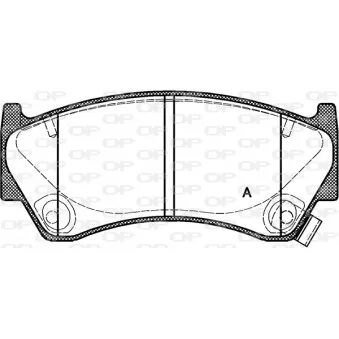Jeu de 4 plaquettes de frein avant OPEN PARTS BPA0592.12