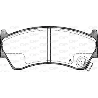 Jeu de 4 plaquettes de frein avant OPEN PARTS BPA0592.42