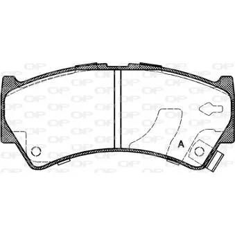 Jeu de 4 plaquettes de frein avant OPEN PARTS BPA0592.52