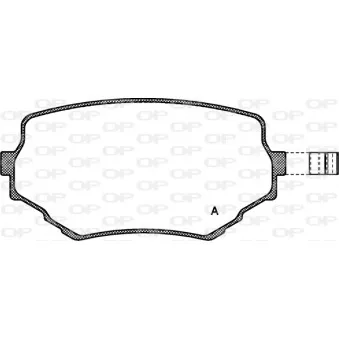 Jeu de 4 plaquettes de frein avant OPEN PARTS BPA0594.02